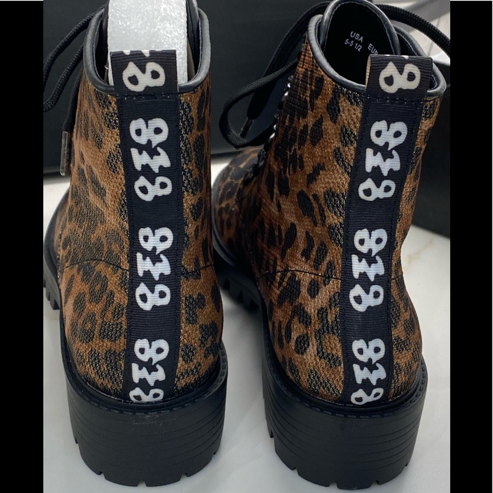 KENDALL + KYLIE EPIC LEOPARD COMBAT BOOTS EURO 36 NEW - Picture 5 of 16